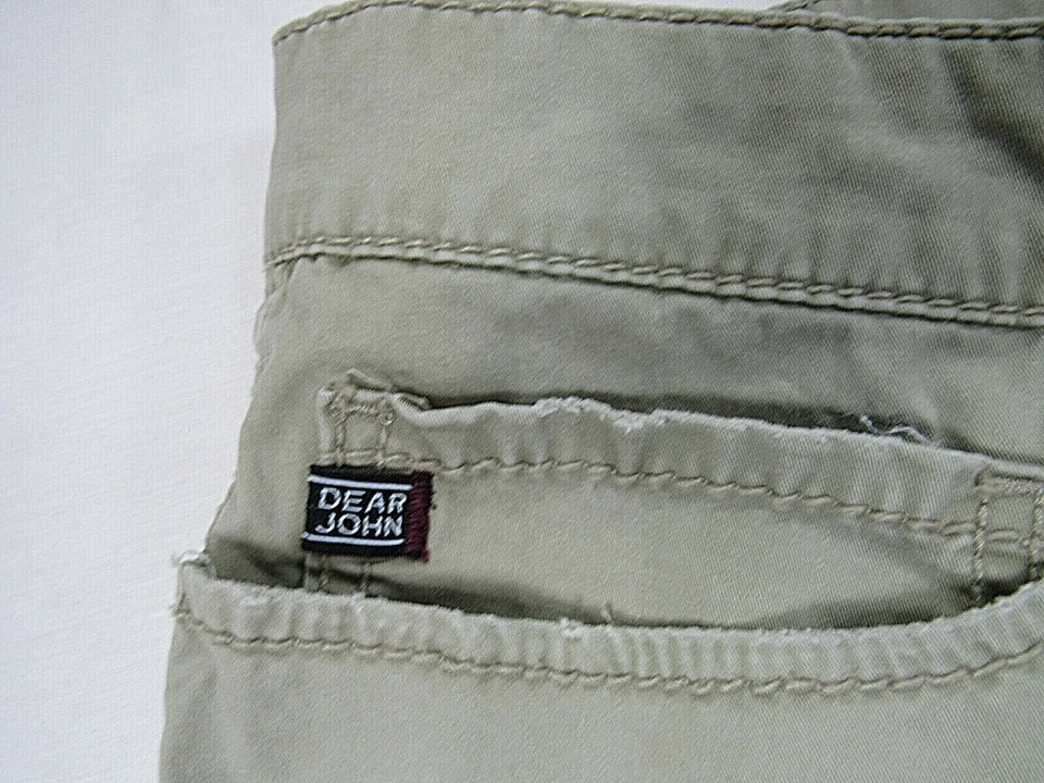 Pantalones Cortos Dear John Mujer Beige Caqui [38W 9L] Bolsillos Elásticos Foto 3 de 4