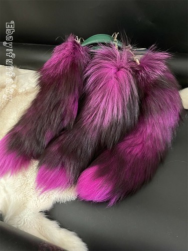 Wholesale 16"-18" Real Fox Fur Tail Keychain Bag Charm Pendant Cosplay Toys - Picture 38 of 108