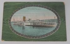 Steamship ALBANY postcard Hudson River Day Line steamer
