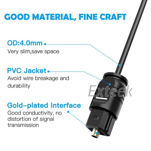 Durable Digital Optical Audio Cable Toslink SPDIF Cable Gold Plated for Amplifer - Picture 6 of 16