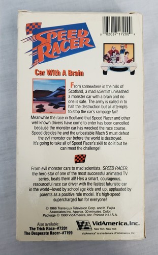 4 Vintage 1990 Speed Racer VHS ~ Challenge of Masked Racer, Car With a Brain, + - Picture 6 of 10