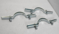 Lot of 3 PI Culus Riser Clamp 4" Pipe 2 Bolt w/ Nuts Electro Galvanized