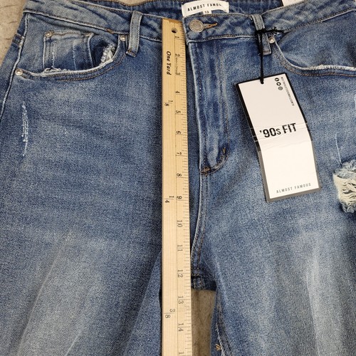 Almost Famous Jeans Womens Size 13 90's Fit Distressed PT29X-KR NEW - Picture 10 of 13