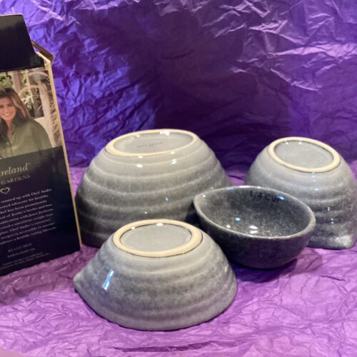 Kathy Ireland 4 Piezas Anidación Cerámica Tazas Medidoras Granito Tocino Nuevo En Caja - Imagen 3 de 6