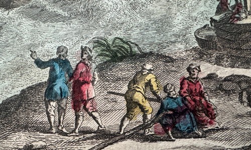 Oran (Algérie) gravure XVIIIéme Départ de plusieurs vaisseaux du Port. - Imagen 5 de 9