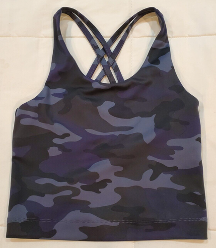 Gap Teen Girls Sports Athletic Cami Bra Black Camo Size 8