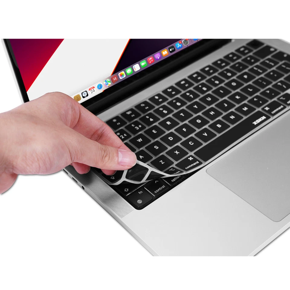 XSKN Silicone Keyboard Cover for 2022+ Macbook Air 13.6/15.3 M2 M3 M4 EU Version - Image 4 of 4