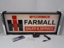 Farmall McCormick IH LED Display lighted sign lightbox Wall Hanging Light