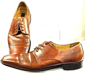 Mezlan-Oxfords-Men-039-s-Size-13-M-Brown-Leather-Lace-Up-Square-Toe-Dress-Shoe-Spain