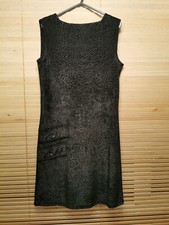 Gianni Versace black dress with velvet leopard print detail. Size S / 8