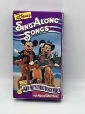 Disney Sing Along Songs Beach Party at Walt Disney World VHS Disneyana TESTED