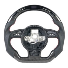 Carbon Fiber Led Steering Wheel Fit Audi S3 S4 S5 Rs3 Rs4 Rs5 Rs6 Rs7 2012-2016