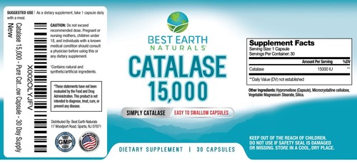 Catalase 15.000 IE - Advanced Enzyme Support - 30 Kapseln - Best Earth Naturals - Bild 5 von 9