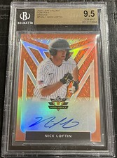 2020 Leaf VALIANT Nick Loftin Orange Refractor 10-AUTO /75 BGS 9.5 GEM MINT PANL