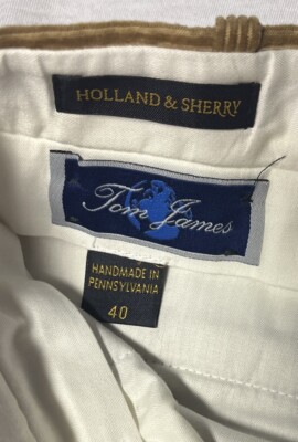 Vtg Corduroy Pants Holland & Sherry Tom James Handmade In