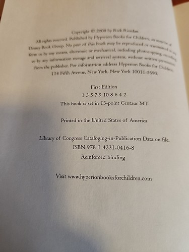 The Battle of the Labyrinth. Rick Riordan. Hardcover W/DJ. 1st ED./ 1st Printing - Imagen 5 de 6