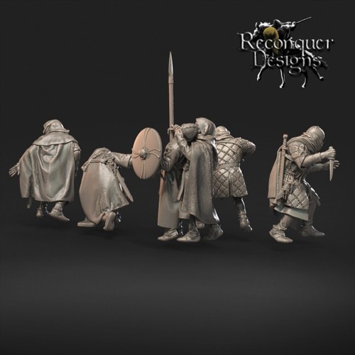 Cavalieri infiltratori medievali 28mm stampa 3d SAGA Leone Rampante - Foto 2 di 3