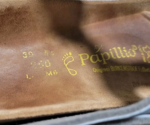 Sandali Birkenstock taglia 39 papillio Giza perizoma in pelle farfalle floreali blu - Foto 9 di 11