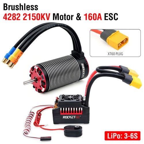Rocket-RC Brushless Motor 4274 4282 4292 160A 130A ESC Combo für 1/8 1/7 RC Car - Picture 40 of 59