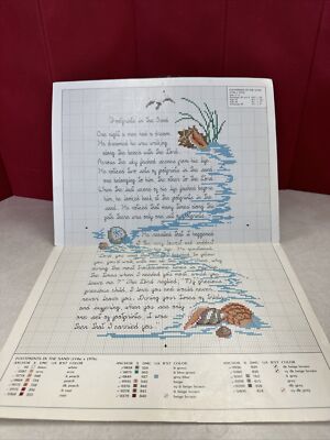 Footprints in Sand Cross Stitch Pattern -Anne Van Wagner Young Leisure Arts 378