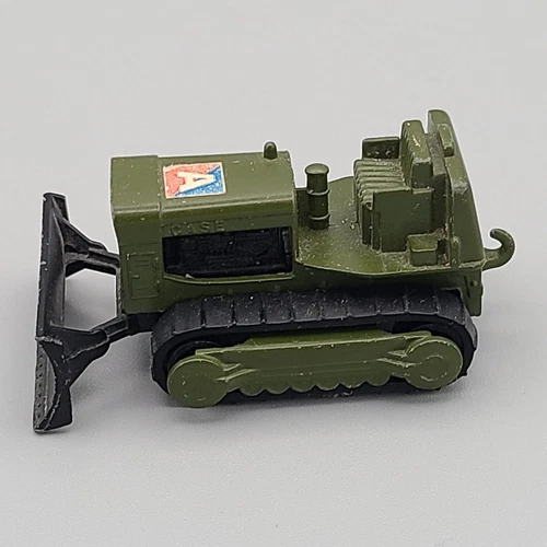 Matchbox Case Military Tractor Dozer  Green Olive Lesney 1969