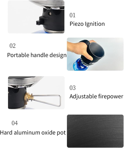 Camping Cooking System Jet Boil Stove - Jet Boiler Camping Stove Kit, Backpackin - Picture 4 of 6