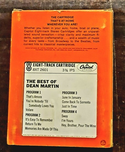 The Best Of Dean Martin , 8-track Stereo - Picture 2 of 2
