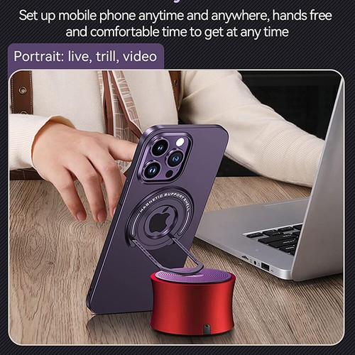 Funda protectora anillo invisible soporte para iPhone 12 13 14 15 16 + MagSafe magnético - Imagen 7 de 23