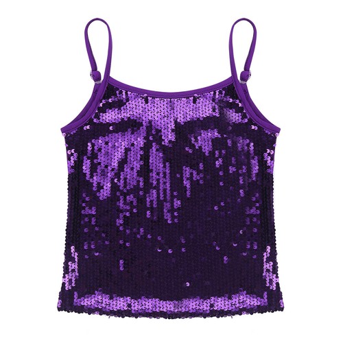Toddlers Girls Sequins Ballet Crop Tops Camisole Kids Jazz Latin Dance Wear Tank - Picture 84 of 92