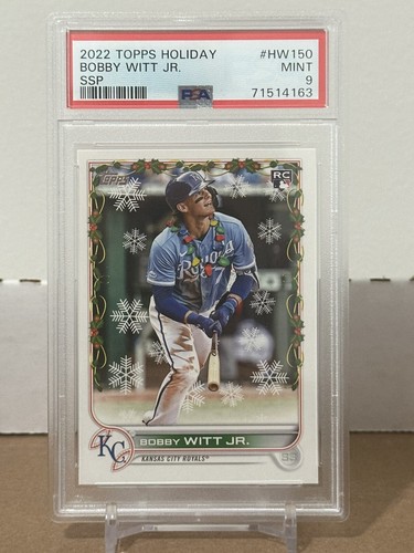 2022 Topps Holiday Bobby Witt Jr. RC Ultra Rare LIGHTS SSP #HW150 PSA 9 GEM MT
