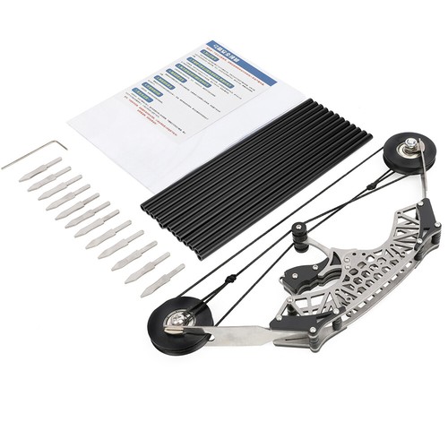 8.6" Mini Compound Bow Kit Children Toy Gift Archery Target Arrows Shooting Game - Picture 5 of 15