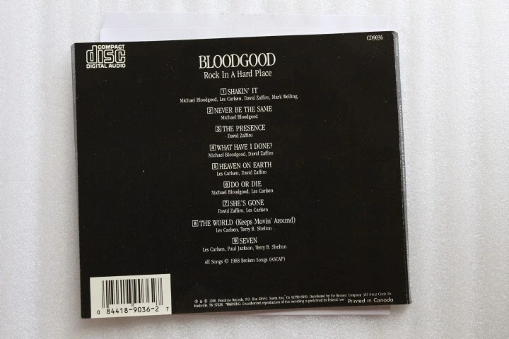 Bloodgood – Rock In A Hard Place CD Heavy Metal Frontline (Top Scratches Plays) - Image 2 of 3