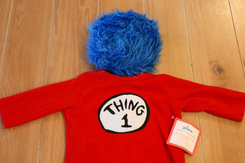 New Pottery Barn Kids Dr. Seuss THING 1 Costume Baby Infant Toddler 6-12 Months - Picture 2 of 2