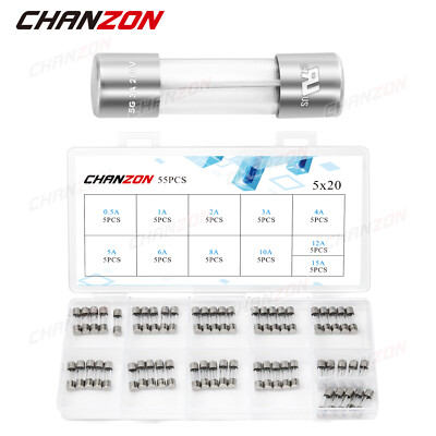 Fusible 5a 250v Chanzon 20 Pièces UL Listed 5x20 5A 125V Verre AGC Cartouche Fusible En Verre