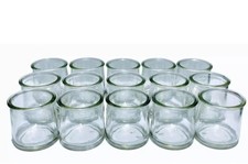15 Oui Yogurt Jars 5oz. Glass DIY Crafts Candles Organization Storage Clean