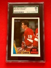1987 O-PEE-CHEE #56 STEVE YZERMAN RED WINGS SGC 7.5 NM+ GREAT CARD !!