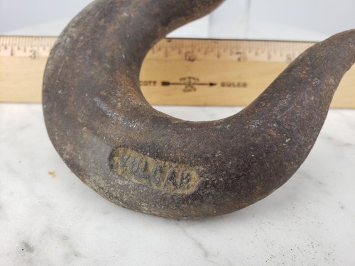 Vintage Vulcan Hook - Antique Cast Iron Swivel Wrought Farm 7" - Picture 4 of 10