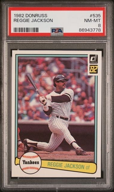1982 Donruss Reggie Jackson Mr. October PSA 8 NM-MT #535 VINTAGE NY Yankees