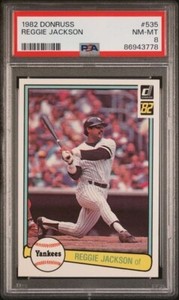 1982 Donruss Reggie Jackson Mr. October PSA 8 NM-MT #535 VINTAGE NY Yankees