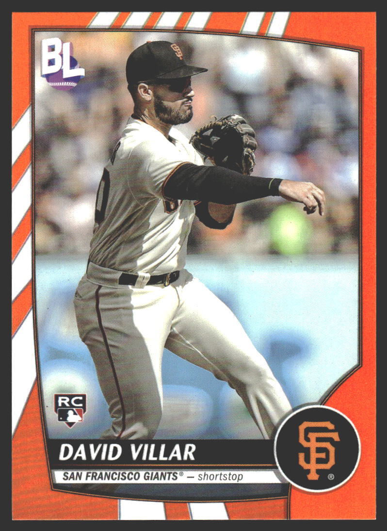 David Villar #16 2023 Topps Big League Electric Orange San Francisco Giants