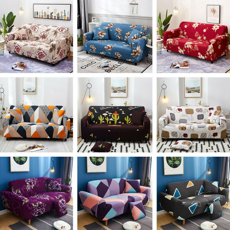 1/2/3/4 asientos fundas elásticas sofá sofá funda sillón / 1x funda de almohada gratis