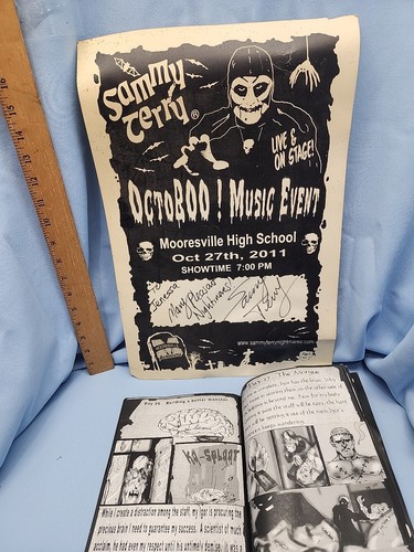 Sammy Terry Nightmare Poster And Comic Book Signed - Picture 14 of 18