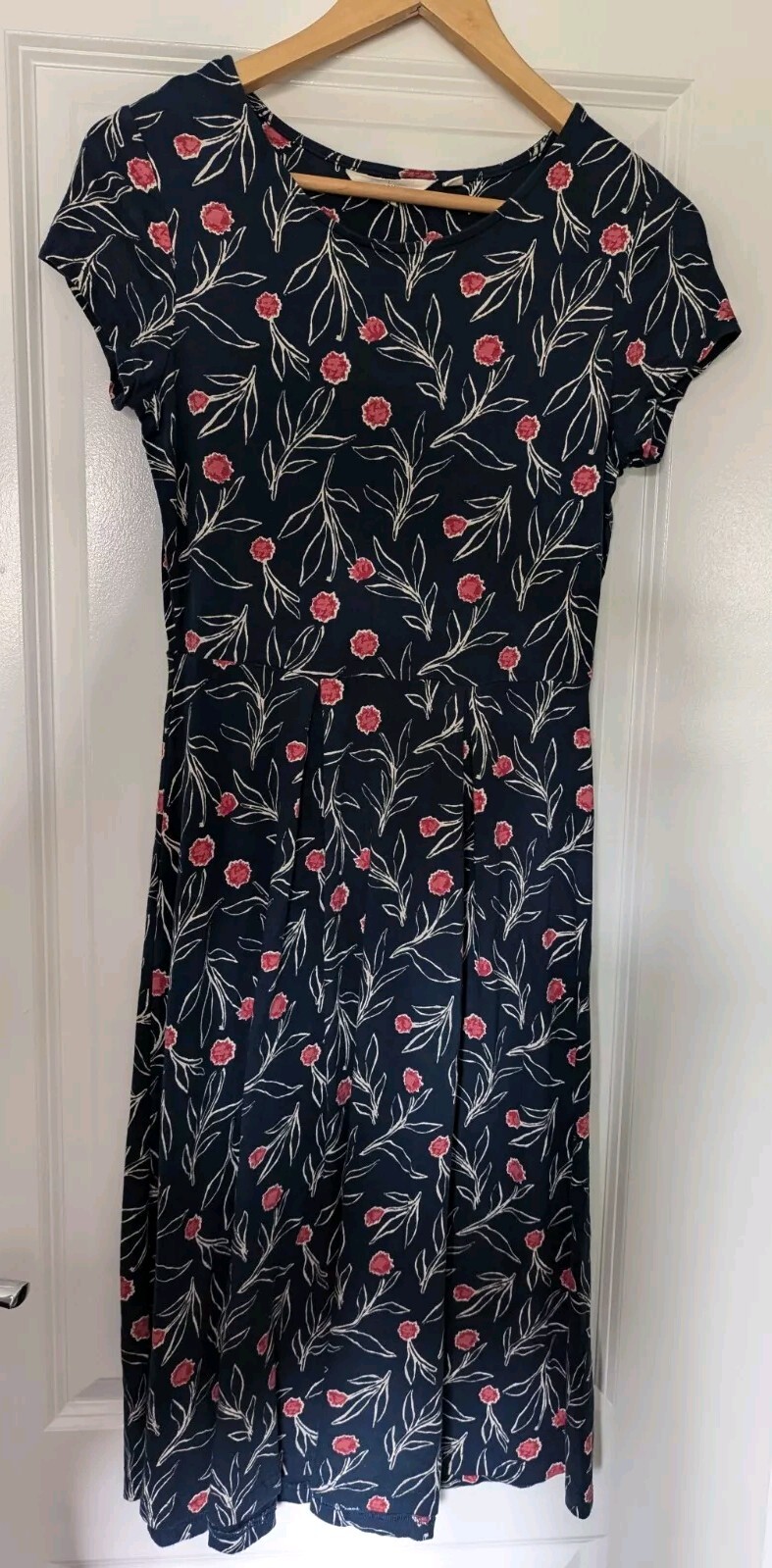 SEASALT CORNWALL RIVIERA II Jersey-Kleid Bio-Baumwolle Größe 8 geblümt marine