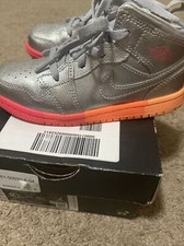 Jordan 1 mid metallic Silver/ racer pink Toddlers