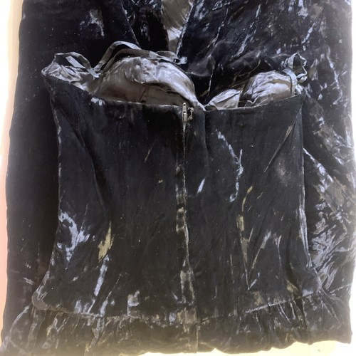 Vintage Victor Costa For Saks Fifth Ave Black Velvet Gown Small Dress Prom - Picture 7 of 14