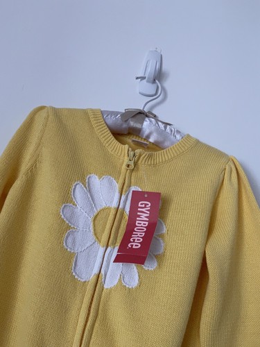NWT Gymboree Lady Daisy Girls Cardigan Sweater 5 Yellow - Picture 2 of 3