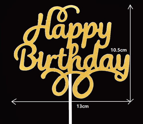 Happy Birthday Cake Topper Glitter Decoration Sparkle Bling Candles Party Sign - Picture 36 of 60