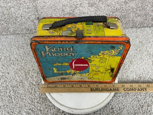 Porta pranzo vintage Hong Kong Phooey in metallo 7"x9" King Seely multicolore - Foto 13 di 15
