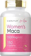 Maca Root Capsules for Women 3200mg  150 Count  Non-GMO  by Carlyle