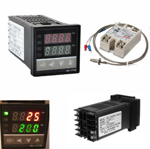 REX-C100 PID Temperature Controller 100-240V + 40A SSR +K Thermocouple 0-400℃ - Picture 3 of 13